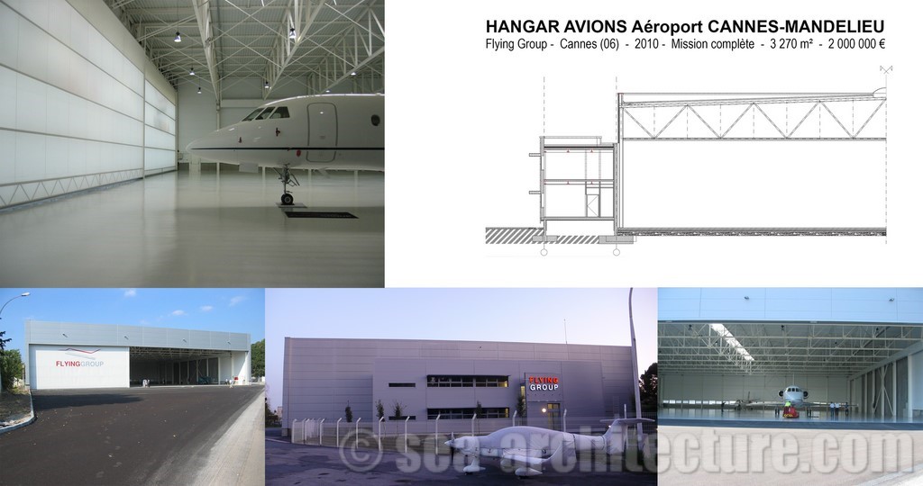 Hangar avions Cannes Mandelieu