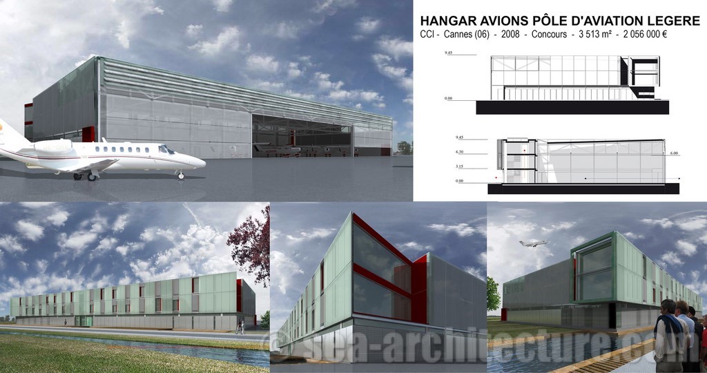 Hangar avions Cannes Mandelieu